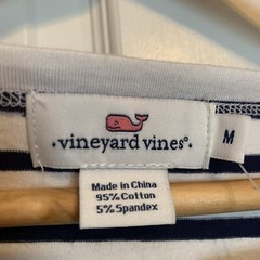 NeWT Vineyard Vines M Cotton Jersey Striped Deep Bay Navy&White Long Sleev Dres