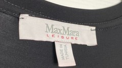MAX MARA LEISURE Black Drop Waist Oggetti A-Line Viscose Crepe Jersey Dress S M