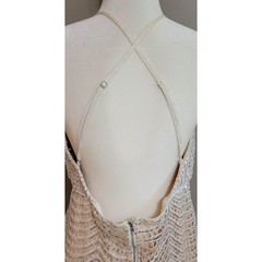 Lulus White & Silver Sequin Mini Dress