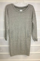 Alternative Gray Tweed Polyester Cotton Blend Dress 3/4 Sleeves Small EC!
