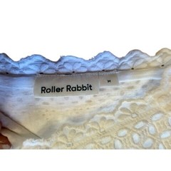 Roller Rabbit Womens White Eyelet Lace Sleeveless Smocked Waist Dress Size M