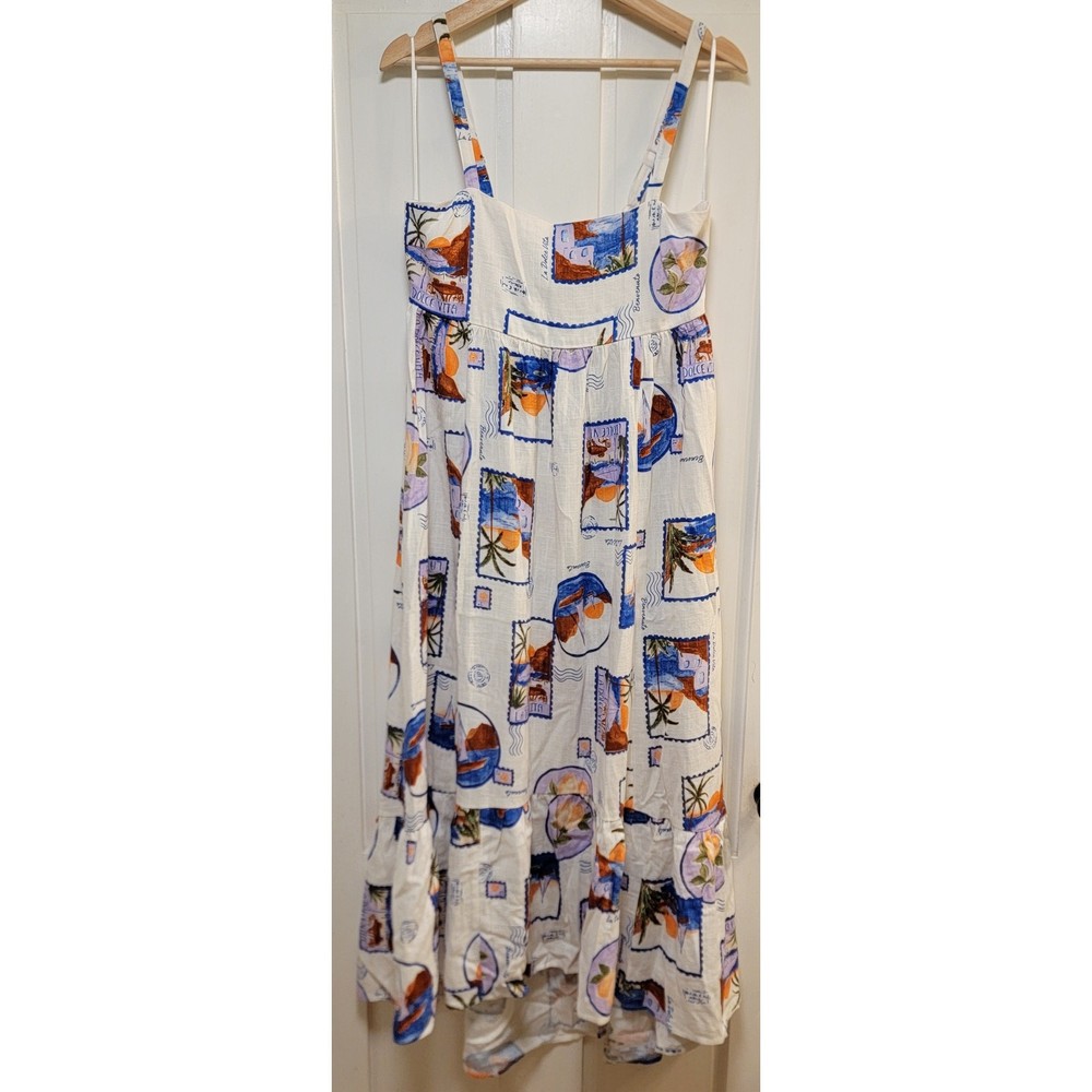 Paper Heart Anthropologie « La Dolce Vita » Postcard Midi Dress – Small
