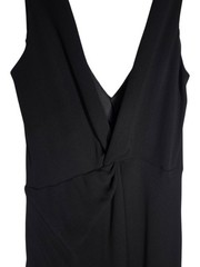 VTG David Warren Petites Little Black Dress Size 8P V-Neck Cocktail Sheath 90s