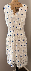 Boston Proper Daisy Fit and Flare Dress Embroidered Floral Sleeveless Boho 14