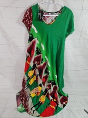 641322 NWT Dududai Multicolored Kimono Summer Dress Sundress Medium/Large