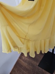 NWT Lulus Summer Invite Yellow Tie Strap Tiered Midi Dress Women&rsquo;s Small sundres
