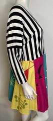 Staley Gretzinger Striped Atomic MCM Lagenlook Skater Dress OS S M L XL