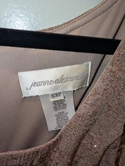 Jeanne Alexander Formal Brown Gold Sequin 2 Pic Set Jacket Womens 16 WP Gown EUC