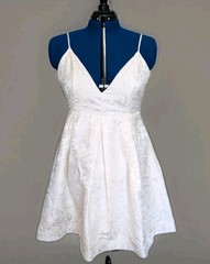 Engagement Audrey Parks Francescas Mini Dress Cream Brocade Size XL New