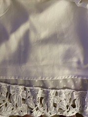 Boston Proper Mixed Media Lace Pom Pom Maxi Dress Medium White
