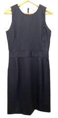Brooks Brothers Red Fleece Navy Pinstripe Wool Blend Sheath Dress Women&rsquo;s Sz 4
