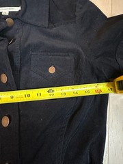 DVF Shirt Dress Classic Preppy Navy Micro Cord Twee Retro Everyday Staple 8