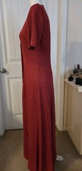 Vintage J Peterman & Co. Rust Button Down Linen Long Dress Sz 8 55&Prime; Long NWOT