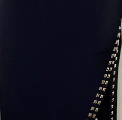 MICHAEL Michael Kors Asymmetrical Studded Sleeveless Side Slit Sheath Dress, S