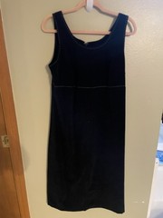 Vintage Black Velvet Dress 90s Y2k Style Slit Back Velour Old Money Whimsigoth