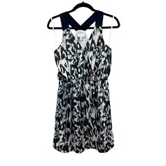 Adelyn RaeIn Halter Dress Stretch V Neck Elastic Waist Blue Green White WomenXS*