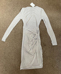 Forever 21 Body Suit Dress with Thigh Length Slit – Size Small – Grey BNWT