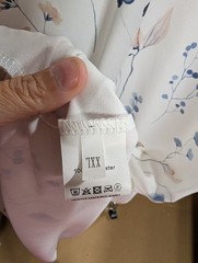 Floral Short Sleeve Dress, Size 7XX, 100% Polyester