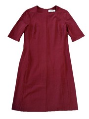 MM Lafleur Emily Dress Size 8 Red Sheath Career Pockets Office Professional