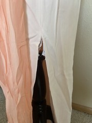Viktor Rolf Long Maxi Gown IT 40 US 6 Peach Pink Rhinestone Silk 1940 Style 26”