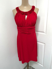 Dressbarn Collection Deep Red Dress Womens Sz 10 Dress Barn Cocktail Party