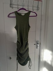 Lovers and Friends Olive Ribbed Ruched Dress – Size S