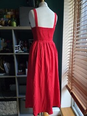 Red Ruched Bust Cami Dress Shein MOD. Princess waist belle christmas party prom