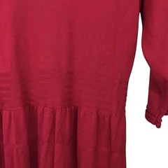 Sophie Max Ruby Red Sweater Dress XL Cotton Blend Long Sleeve