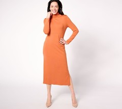 Women with Control Petite Finespun Jersey Tummy Control Midi Dress Crisp Foliage