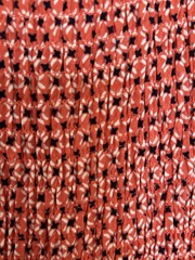Croft & Barrow Shift Plus 4X Orange/Black/White Floral Scoop Neck Dress