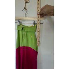 Polo Ralph Lauren Colorblock Halter Polo Dress Lime Pink Tennis Golf L