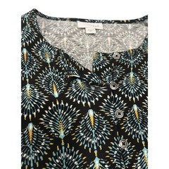 J. Jill Peacock Geometric Printed Tunic Dress XS
