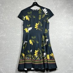 Ted Baker Dress Women’s 3 Blue London Gallah Savanna Skater Floral Print Dress