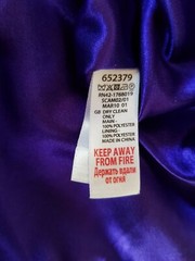 Y2K Monsoon Hitched Bubble Hem Satin Purple Carmel Dress UK 10 S Prom 80s 90s