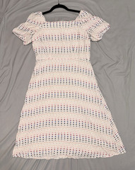 LOFT 8P Whimsical Cottagecore Etherial Square Neck Puff Sleeves Aline Midi Dress