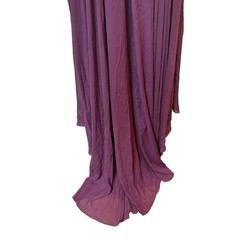 Strapless Beaded Plum Evening Train Maxi Gown size 8