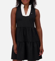Nautica Jeans Women&rsquo;s Tiered Dress, Black, M
