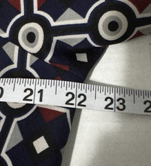 Nine West Womens Geometric Medallion Shift Dress Navy Burgundy 3/4 Sleeve Sz 16