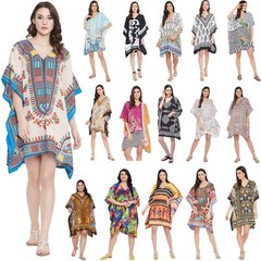 Women Tunic Loose Shirt Blouse Top Dress Beach Boho Kimono Sleeve Christmas Gift