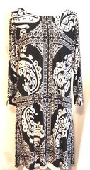 Women&rsquo;s White Mark Black and White Sheath Dress Size 1XL Slips over head
