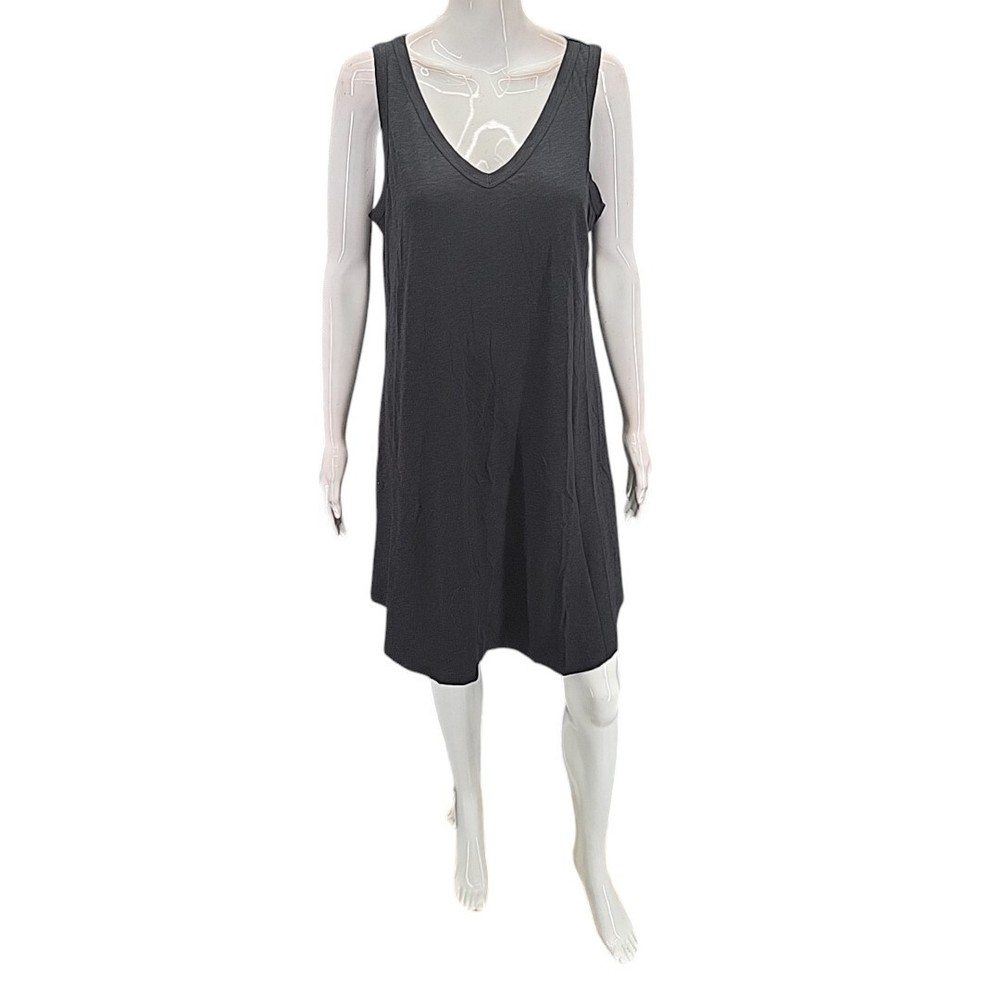 Candace Cameron Bure Women&rsquo;s Everyday Trendy V-Neck Dress Medium Size Black