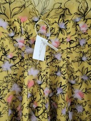 Marchesa Notte Embriodered Tulle Mini Dress Size 6 Yellow Floral Wedding NWT