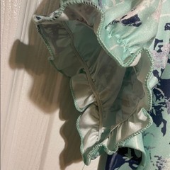 Romantic Malachite Green Floral Midi Dress Flutter Sleeve Size XL