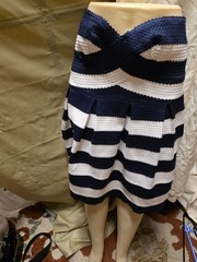 SANS SOUCI Dress Black White Stripe Bandage Style Sweetheart Dress-Size S Chico