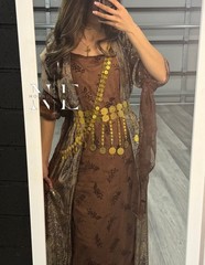 Brown and Gold Kurdish gown (Jilli Kurdi)