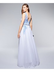 SAY YES TO THE Womens Sleeveless Full-Length Formal Fit + Flare Dress