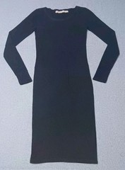 Raquel Allegra Basic Fitted Bodycon Long Sleeve Dress Womens Size 1 Black…