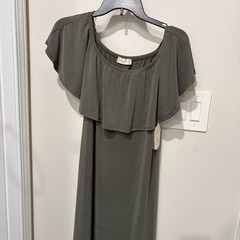 Altar&rsquo;d State Olive Green Off-the-Shoulder Dress