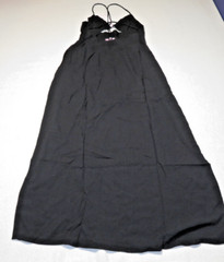 Future Collective Lined Strappy Black Cutout Midi Slip Dress Women&rsquo;s Size 8 F11