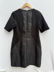 Coast Cersei Crocodile Print Stretch Dress Black Short Sleeve Lined Womens UK 14